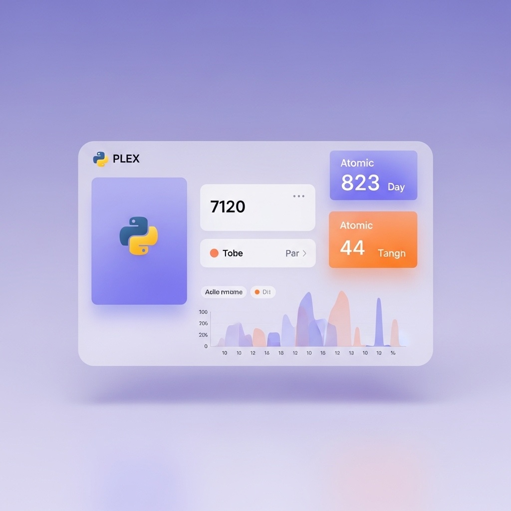Python-powered dashboard showing KPI cards and charts for a marketing dataset