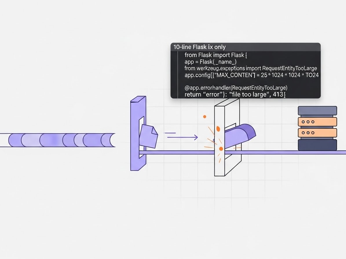A Flask API under pressure from oversized and stalled uploads